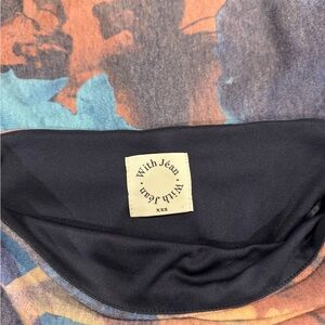 With Jean Vibrant Blue and Orange Top